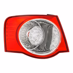 Rear light; HELLA; Left Outer section LED 12 with bulb holder; for VW; E11907, 1K5945095M