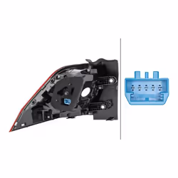 HELLA 2SD 012 521-061 Rear light Right Outer section, Upper section LED 12 smoke grey, red with bulb holder VOLKSWAGEN: Tiguan II, Tiguan Allspace
