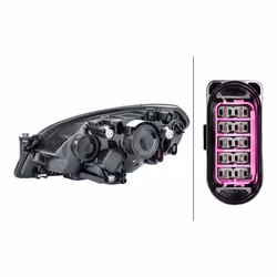 HELLA 1EL 012 643-021 Headlights Right H7/H7, PY21W, LED Halogen 12 for right-hand traffic SKODA: Citigo Hatchback