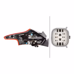 HELLA 2VP 354 828-081 Rear light Right LED, P21/5W, P21W, PY21W, W16W 12 without bulbs FORD: FOCUS 3