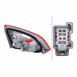 HELLA 2NR 354 828-101 Rear light Right Inner Section P21/5W, W16W with bulb, with bulb holder FORD: FOCUS 3 Turnier
