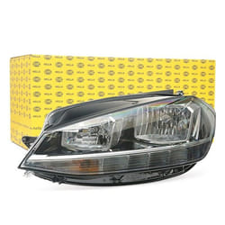 HELLA 1EB 013 924-011 Headlights Left H7, WY21W, H9 Halogen, FF 12 for right-hand traffic VOLKSWAGEN: Golf 7, Golf 7 Variant