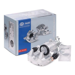 HELLA 8AN 355 783-461 Brake caliper Aluminium without holder VOLKSWAGEN: Golf 4, Polo V Hatchback, Polo IV Hatchback, AUDI: A3 Hatchback, TT Coupe