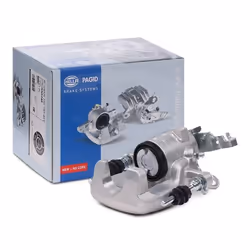 Brake caliper; HELLA; Aluminium without holder; for VOLKSWAGEN, AUDI, SKODA, SEAT, VW; 1K0615424, 1K0615424C, 1K0615424H, 1K0 ...
