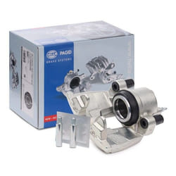 HELLA 8AN 355 785-131 Brake caliper Grey Cast Iron without holder BMW: 3 Coupe, 3 Saloon, X1