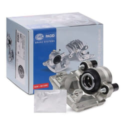 HELLA 8AN 355 785-141 Brake caliper Grey Cast Iron without holder BMW: 3 Coupe, 3 Saloon, X1