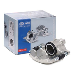 HELLA 8AN 355 790-651 Brake caliper Grey Cast Iron without holder AUDI: A4 B7 Avant, A4 B7 Saloon, A4 B5 Saloon, SEAT: Exeo ST, Exeo Saloon