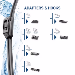Wiper blade Hella Smartech 9XW 358 136-221 550mm both sides Flat wiper blade for left-hand drive vehicles 22Inch BMW: 1 Hatchback, 5 Saloon, 5 Touring - Additional view 7