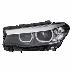 Headlights; HELLA; Left LED with hybrid technology 12 for right-hand traffic; for BMW; 63117214951, 7214951