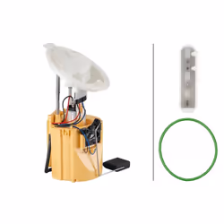 HELLA 8TF 358 146-001 Fuel Feed Unit with gasket/seal, with fuel sender unit Electric MERCEDES-BENZ: CLS Coupe, E-Class Saloon