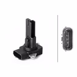 HELLA 8ET 358 095-241 Mass air flow sensor with gasket/seal VOLVO: XC60 I, XC70 II Estate, V60 I