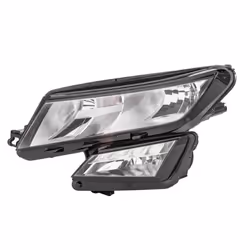 Headlights; HELLA; Left H8, H7/H7, W5W, PWY24W Halogen for right-hand traffic; for SKODA; 566941015, 566941015B