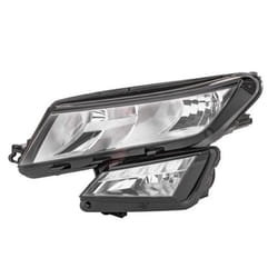 HELLA 1EF 012 669-091 Headlights Left H8, H7/H7, W5W, PWY24W Halogen for right-hand traffic