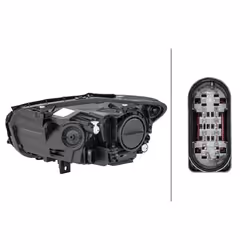 HELLA 1EG 014 993-021 Headlights Right H7/H7 Halogen 12 for right-hand traffic