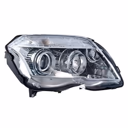 Headlights; HELLA; Right H7/H7, W5W, WY5W, PY21W Bulb Technology 12 for right-hand traffic; for MERCEDES-BENZ; 2048206959, A2 ...