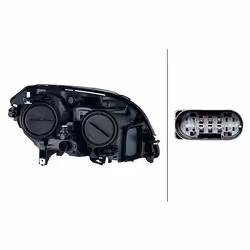 HELLA 1EG 354 878-091 Headlights Left H15, H7, PWY24W Bulb Technology 12 for right-hand traffic ABARTH: 500 / 595 / 695 Hatchback