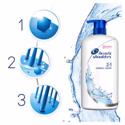 Head & Shoulders Classic Clean 2-in-1 Dandruff Shampoo and Conditioner, 1000 ml