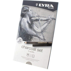 Lyra Rembrandt Charcoal Set - Assorted Set of Carbon and Charcoal Pencils and Accessories for Artists and Students of All Ages - Versatile Willow and