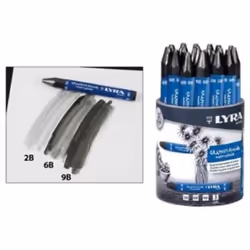 LYRA Graphite Crayons  Assorted Degrees  Water-Soluble  Set of 24 Cray