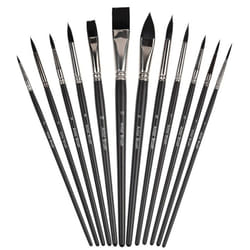 Artist Paint Brush Set of 12 Art Brushes for Watercolor Acrylic Gouache Canvas Oil and Tempera Painting Student Beginners Set