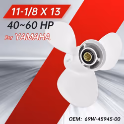 3-Blade Propeller for Yamaha Motors 20hp-60hp | Part #663-45945-02 | 11-1/8 x 13 | Aluminum Alloy Boat Engine Part 13 Spline