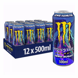Monster Energy Drink | 500ml Cans | Assorted Flavors - 12 x Lewis Hamilton - Zero Sugar