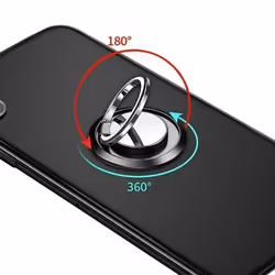 360 Rotating Phone Holder for iPhone 15 Pro Max, Samsung - Silver
