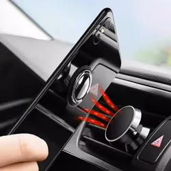 360 Rotating Phone Holder for iPhone 15 Pro Max, Samsung - Silver