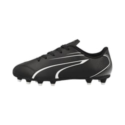 Puma Vitoria Fg/Ag Junior Football Boots - Black/White, 4