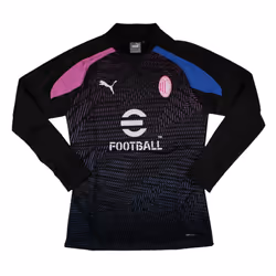 2023-2024 AC Milan Pre-Match LS Sweat Top (Black) - S