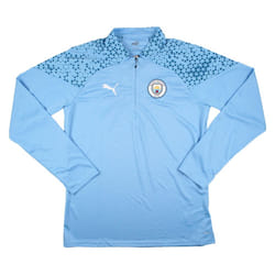 2023-2024 Man City Training Half Zip Top Pro (Light Blue) - XL