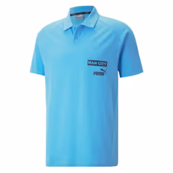 2023-2024 Man City Casuals Polo (Blue Wash) - L