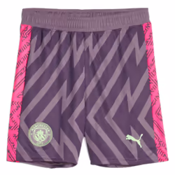 2023-2024 Man City Goalkeeper Shorts (Purple Charcoal) - Kids - MB