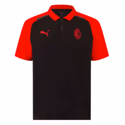 2023-2024 AC Milan Casuals Polo Shirt (Black) - S