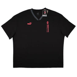 2023-2024 AC Milan FtblCulture Graphic V Neck Tee (Black) - S