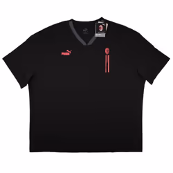2023-2024 AC Milan FtblCulture Graphic V Neck Tee (Black) - XXL
