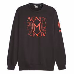 2023-2024 AC Milan FtblCore Graphic Crew Sweat (Black) - L