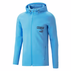 2023-2024 Man City Casuals Hooded Jacket (Blue Wash) - M