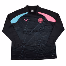 2023-2024 Man City Pre-Match LS Sweat Top (Dark Navy) - L