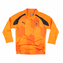 2023-2024 Man City Pre-Match LS Sweat Top (Orange) - Kids - LB