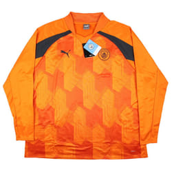2023-2024 Man City Pre-Match LS Sweat Top (Orange) - S