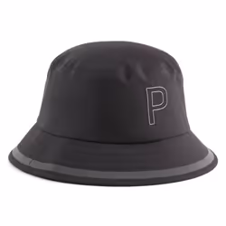 Puma Golf Mens 2024 DRYLBL Storm Water Repellent Reflective Bucket Hat - S/M, Puma Black