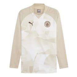 2023-2024 Man City Prematch LS Sweat Top (Granola) - XXL