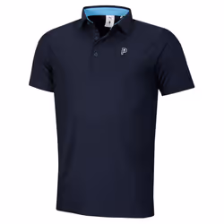 Puma Golf Mens X Ptc Jacquard Moisture Wicking Palm Polo Shirt - S, Deep Navy