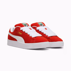 ) Puma Suede XL Suede Red Trainers - Red, 3 (Adults'