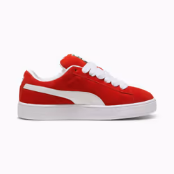 ) Puma Suede XL Suede Red Trainers - Red, 3 (Adults'