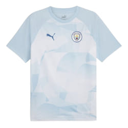 2023-2024 Man City Prematch SS Jersey (Silver Sky) - Kids - SB