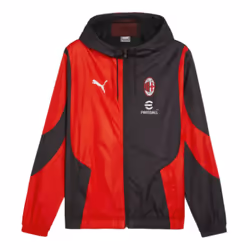 2023-2024 AC Milan Prematch Woven Jacket (Black) - S