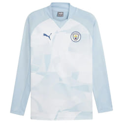 2023-2024 Man City Prematch LS Sweat Top (Silver Sky) - L