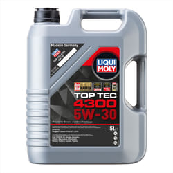 Liqui Moly 5W30 Fully Synthetic Engine Oil TOP TEC 4300 ACEA C2/C3 API SP 5L